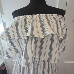 NWT Rachel Roy Striped Off-Shoulder Dress
